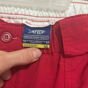 AFTCO Men’s Red Activewear Shorts NWOT Size 36 waist